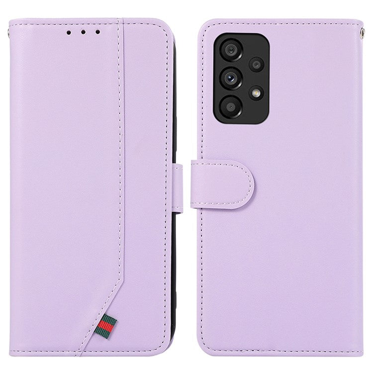 For Samsung Galaxy A23 4G / A23 5G (Global Version) Phone Wallet Case RFID Blocking Leather Cover - Purple