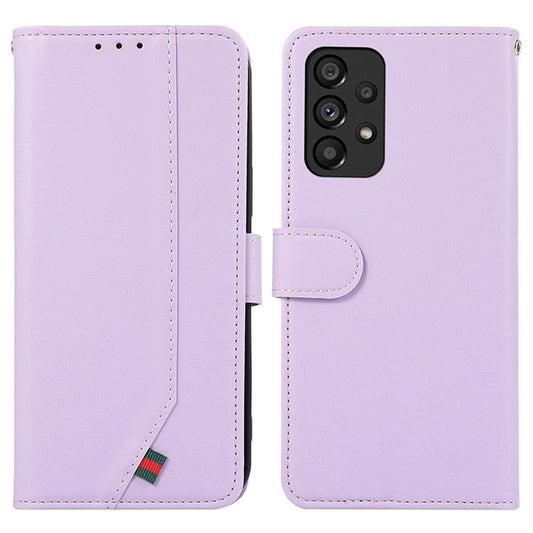 For Samsung Galaxy A23 4G / A23 5G (Global Version) Phone Wallet Case RFID Blocking Leather Cover - Purple