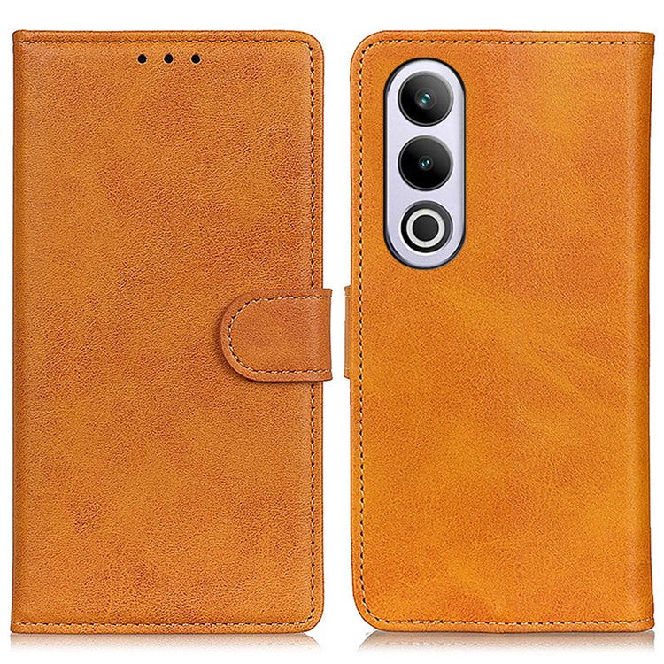 For OnePlus Nord CE4 5G Cell Phone Cases Cowhide Texture Wallet Drop-Proof Cover - Brown
