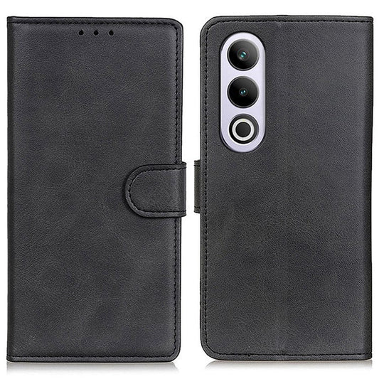 For OnePlus Nord CE4 5G Cell Phone Cases Cowhide Texture Wallet Drop-Proof Cover - Black