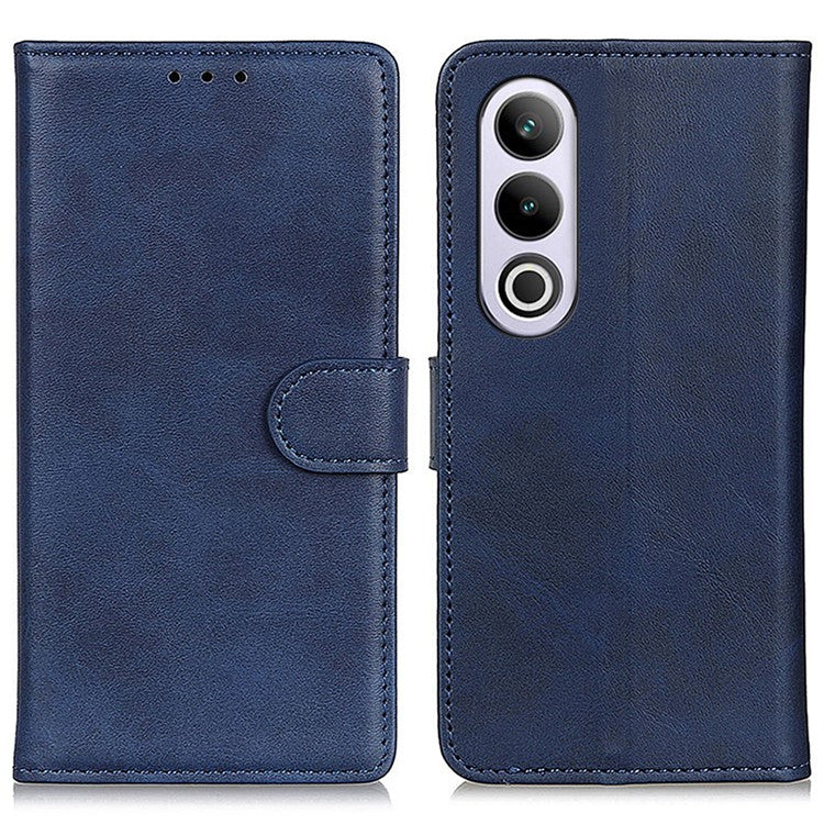 For OnePlus Nord CE4 5G Cell Phone Cases Cowhide Texture Wallet Drop-Proof Cover - Blue