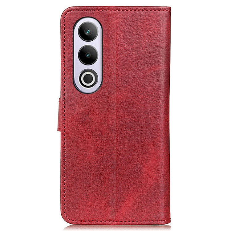 For OnePlus Nord CE4 5G Cell Phone Cases Cowhide Texture Wallet Drop-Proof Cover - Red