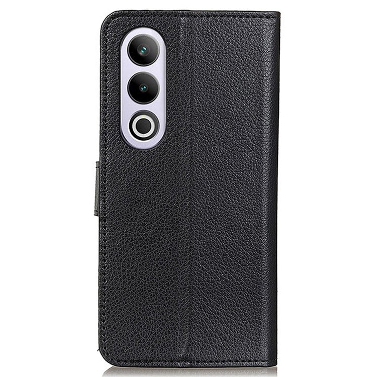 For OnePlus Nord CE4 5G Case Litchi Texture PU Leather Wallet Stand Phone Cover - Black