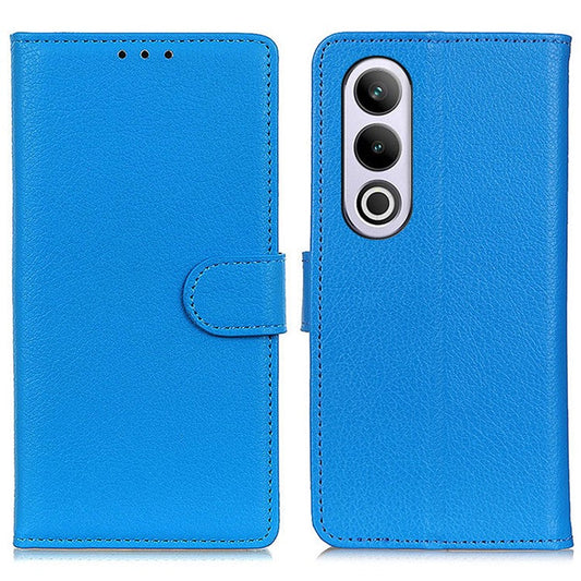 For OnePlus Nord CE4 5G Case Litchi Texture PU Leather Wallet Stand Phone Cover - Blue
