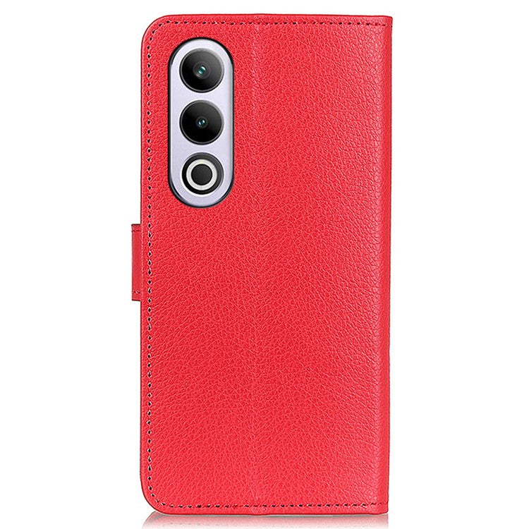 For OnePlus Nord CE4 5G Case Litchi Texture PU Leather Wallet Stand Phone Cover - Red
