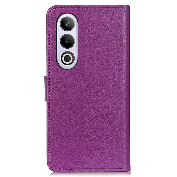 For OnePlus Nord CE4 5G Case Litchi Texture PU Leather Wallet Stand Phone Cover - Purple