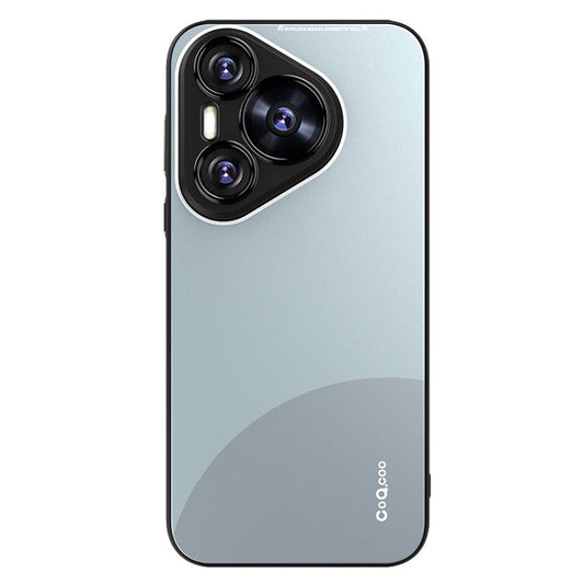 Q.COO For Huawei Pura 70 TPU Case Contrast Color Skin-Touch Phone Cover - Cyan