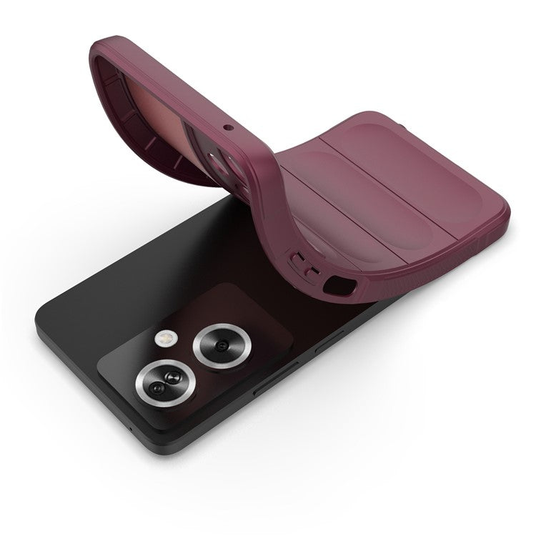 Soft TPU Case for Oppo A79 5G / A2 5G Shock Absorbing Phone Back Cover - Wine Red