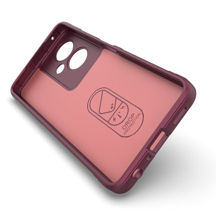 Soft TPU Case for Oppo A79 5G / A2 5G Shock Absorbing Phone Back Cover - Wine Red