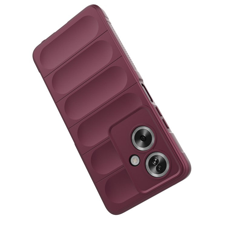 Soft TPU Case for Oppo A79 5G / A2 5G Shock Absorbing Phone Back Cover - Wine Red