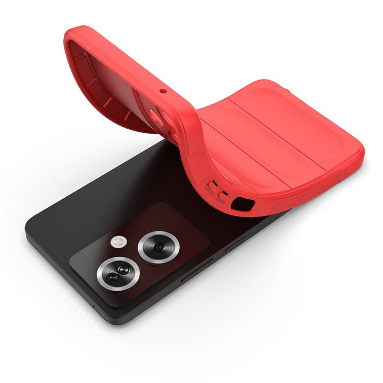 Soft TPU Case for Oppo A79 5G / A2 5G Shock Absorbing Phone Back Cover - Red