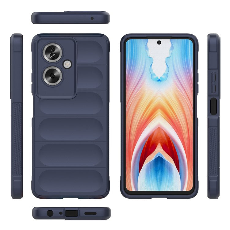 Soft TPU Case for Oppo A79 5G / A2 5G Shock Absorbing Phone Back Cover - Dark Blue