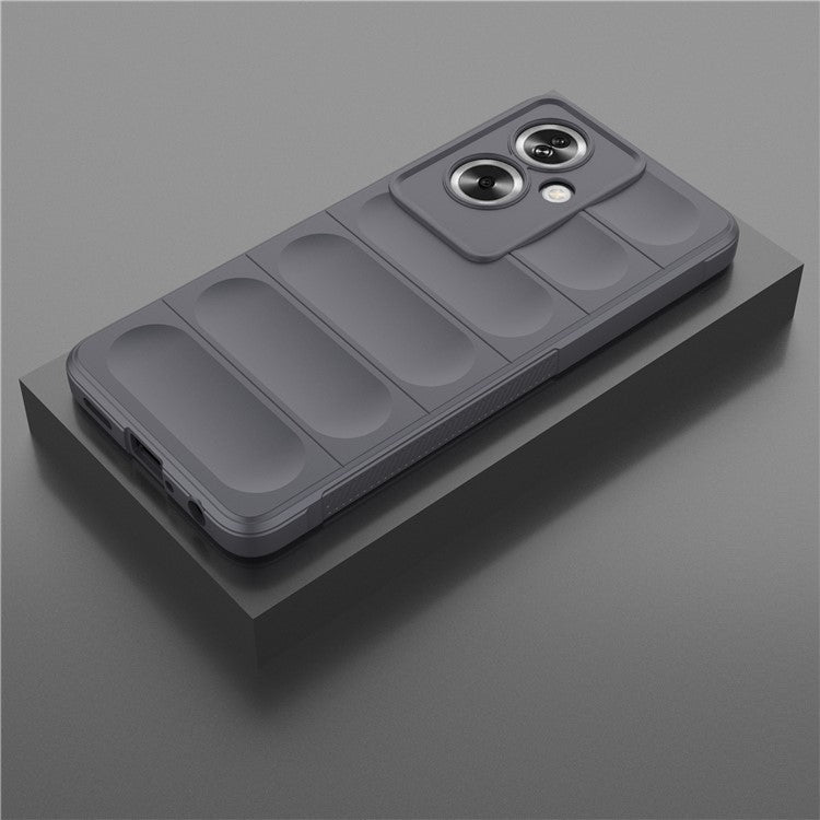 Soft TPU Case for Oppo A79 5G / A2 5G Shock Absorbing Phone Back Cover - Dark Grey