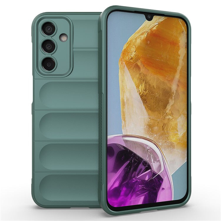 For Samsung Galaxy M15 5G / F15 5G Case Anti-Scratch Soft TPU Phone Protection Cover - Green