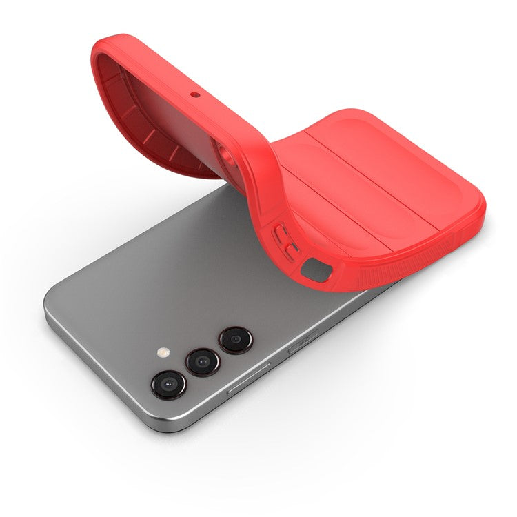 For Samsung Galaxy M15 5G / F15 5G Case Anti-Scratch Soft TPU Phone Protection Cover - Red