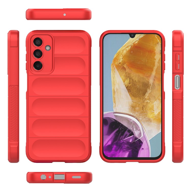 For Samsung Galaxy M15 5G / F15 5G Case Anti-Scratch Soft TPU Phone Protection Cover - Red