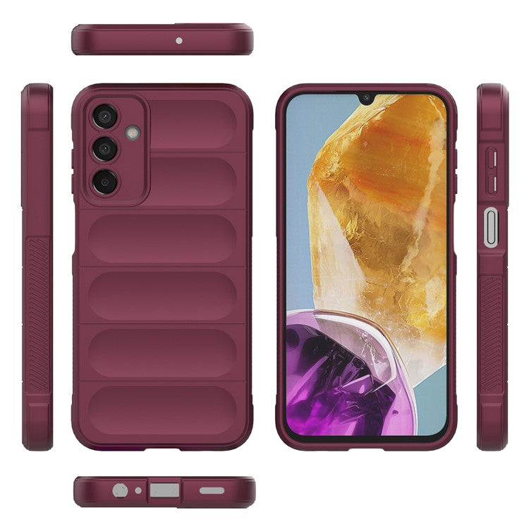 For Samsung Galaxy M15 5G / F15 5G Case Anti-Scratch Soft TPU Phone Protection Cover - Wine Red