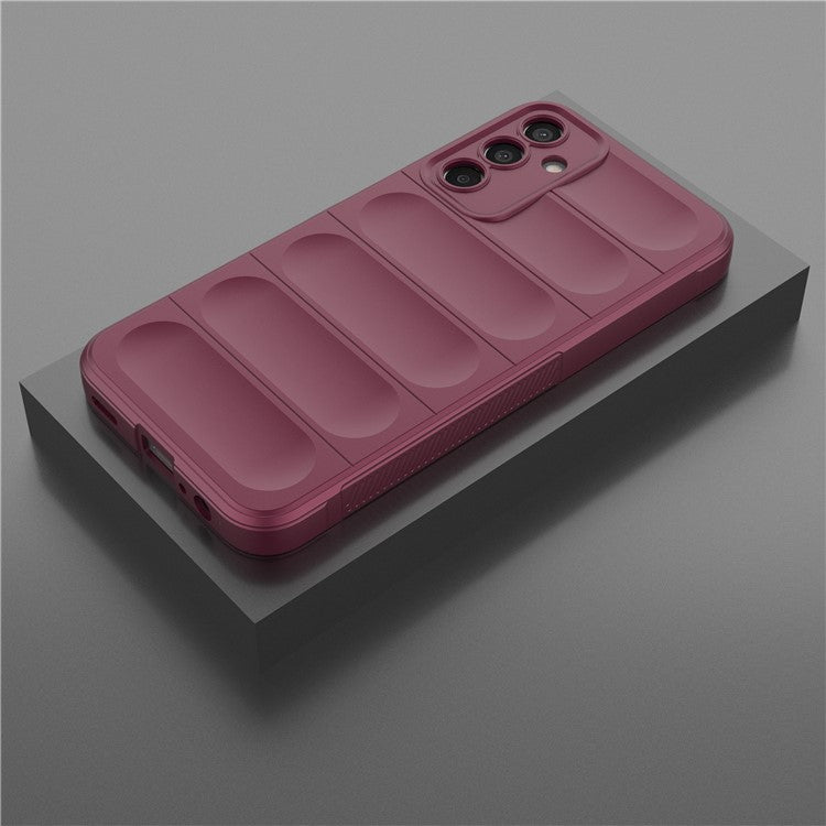 For Samsung Galaxy M15 5G / F15 5G Case Anti-Scratch Soft TPU Phone Protection Cover - Wine Red