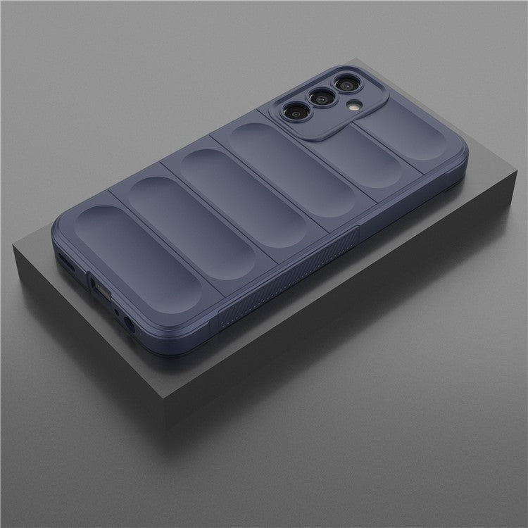 For Samsung Galaxy M15 5G / F15 5G Case Anti-Scratch Soft TPU Phone Protection Cover - Dark Blue