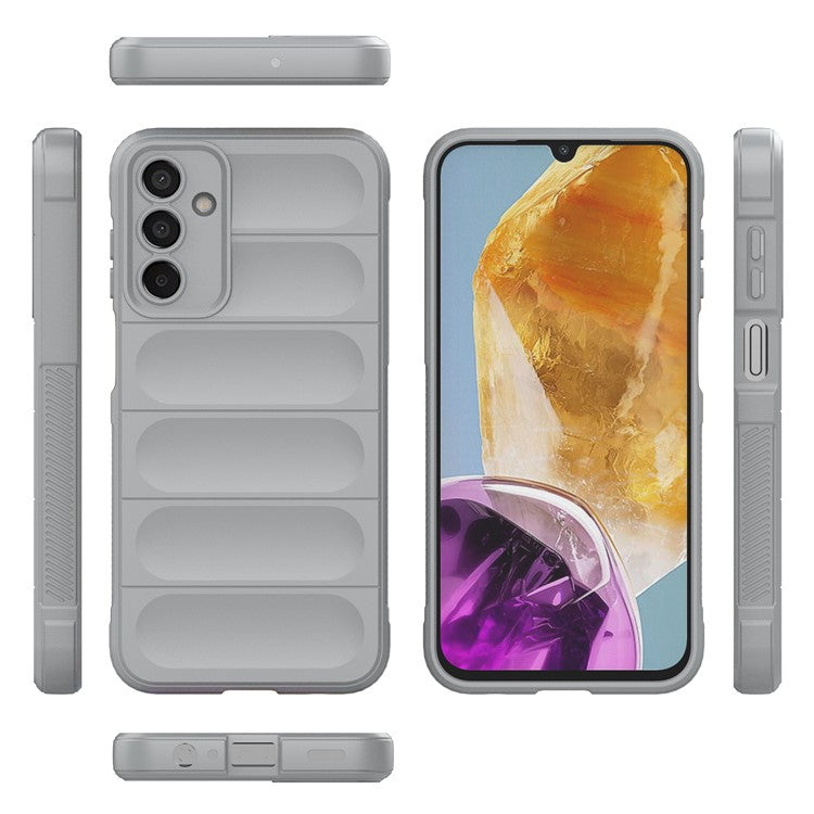 For Samsung Galaxy M15 5G / F15 5G Case Anti-Scratch Soft TPU Phone Protection Cover - Light Grey