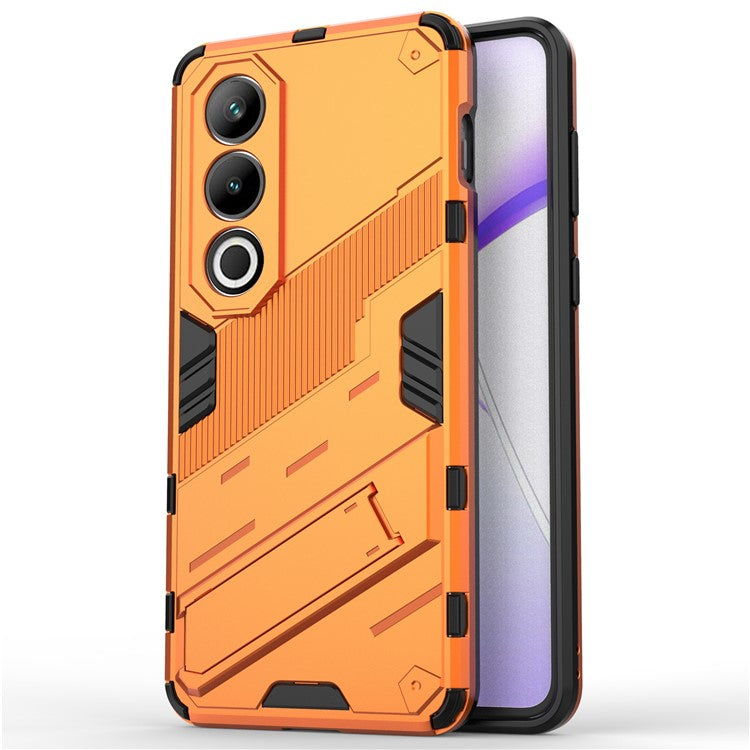 For OnePlus Ace 3V 5G PC+TPU Case Folding Kickstand Hybrid Phone Cover - Orange