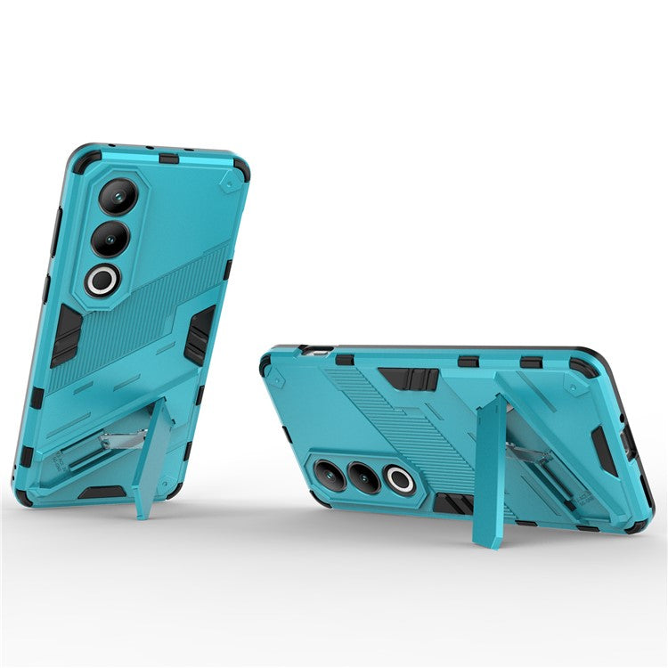 For OnePlus Ace 3V 5G PC+TPU Case Folding Kickstand Hybrid Phone Cover - Baby Blue