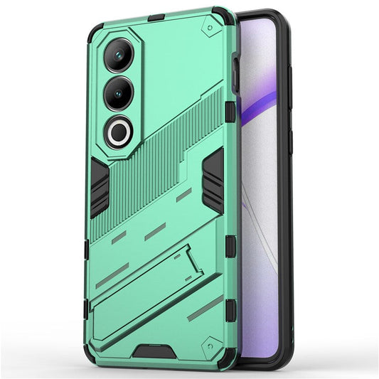 For OnePlus Ace 3V 5G PC+TPU Case Folding Kickstand Hybrid Phone Cover - Green