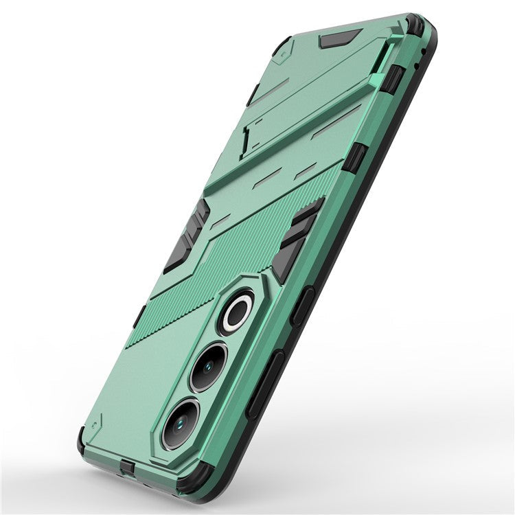 For OnePlus Ace 3V 5G PC+TPU Case Folding Kickstand Hybrid Phone Cover - Green