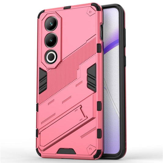 For OnePlus Ace 3V 5G PC+TPU Case Folding Kickstand Hybrid Phone Cover - Rose