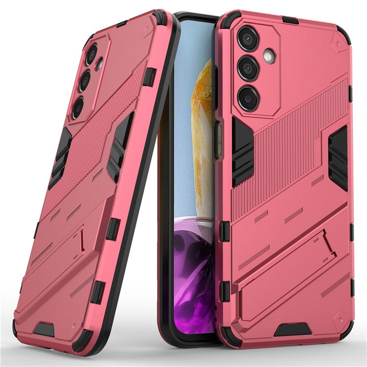 For Samsung Galaxy M15 5G Case PC+TPU Drop-proof Phone Cover with Folding Kickstand - Rose