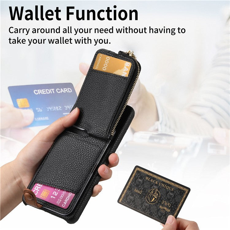 Y3 For Samsung Galaxy A05 4G Case RFID Blocking Leather+TPU Phone Protective Cover - Black