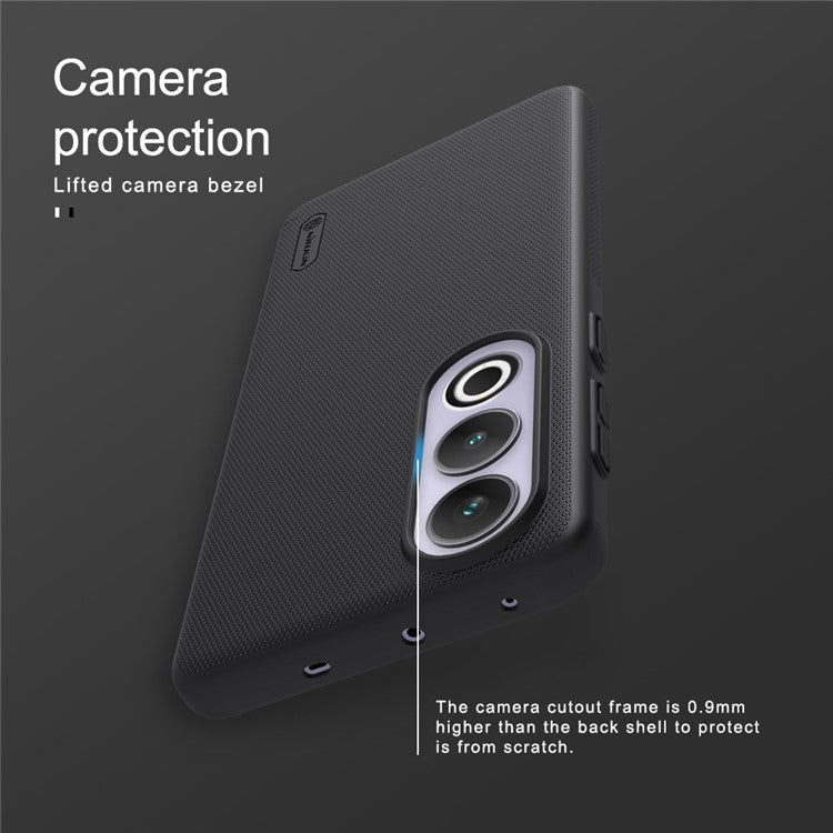 NILLKIN Frosted Shield For OnePlus Ace 3V 5G Cell Phone Case Hard PC Back Shell - Black