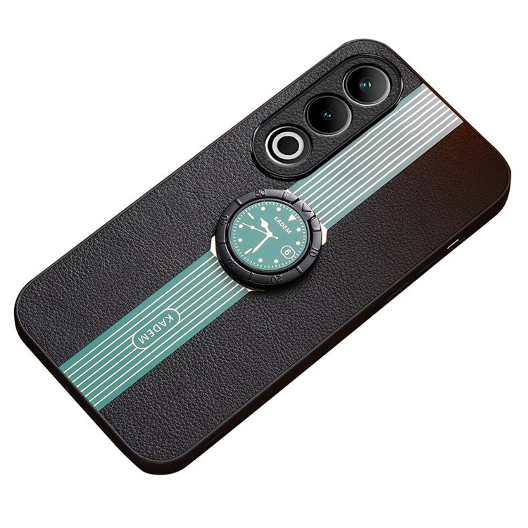 KADEM For OnePlus Ace 3V 5G Case Leather+Acrylic+TPU Phone Cover Support Magnetic Car Holder - Green