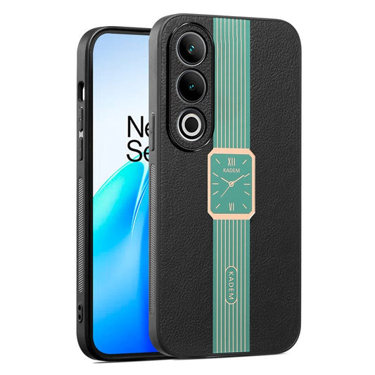 KADEM For OnePlus Ace 3V 5G Case Leather Coated TPU+Acrylic Phone Back Cover with Watch Pattern - Green