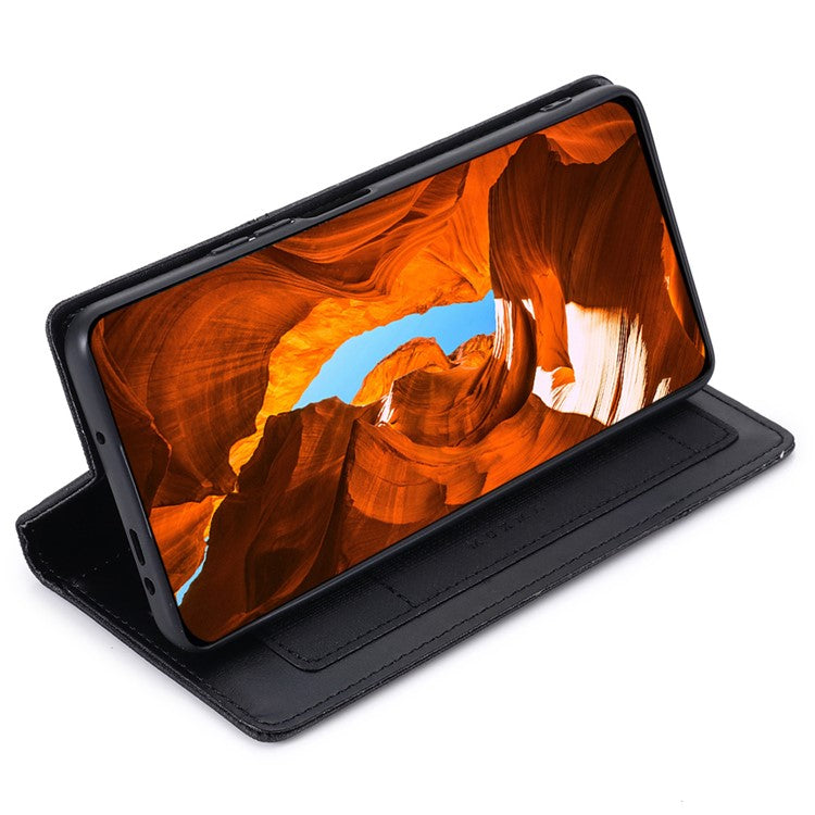 MUXMA MX109 For OnePlus 12 5G RFID Blocking Folio Flip Phone Case Stand Cover - Black