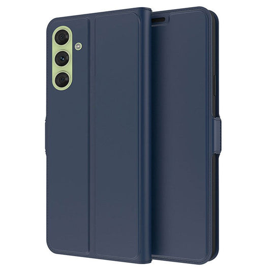 For Samsung Galaxy F15 5G Cell Phone Case Flip Stand PU Leather Cover with Card Slot - Blue