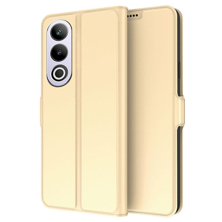 For OnePlus Ace 3V 5G Magnetic Phone Case Card Holder PU Leather+TPU Cover - Gold