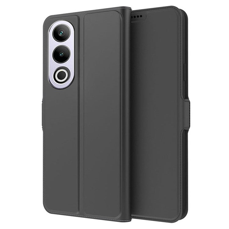 For OnePlus Ace 3V 5G Magnetic Phone Case Card Holder PU Leather+TPU Cover - Black