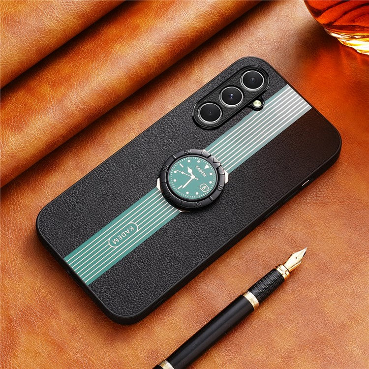 KADEM For Samsung Galaxy F15 5G / M15 5G Cover Ring Kickstand Anti-fall Phone Back Case - Green