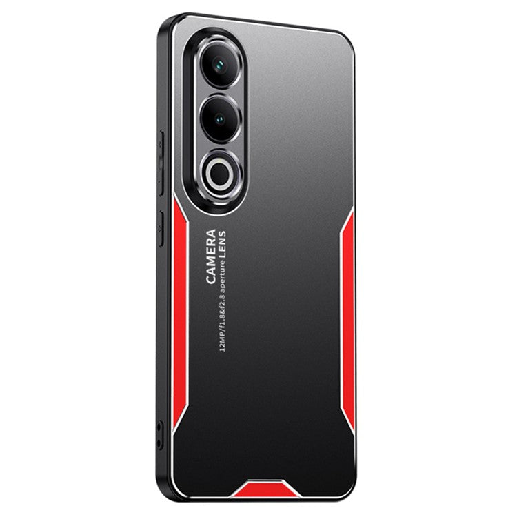 For OnePlus Ace 3V 5G Case Aluminum Alloy+TPU+PC Shockproof Hybrid Phone Shell - Red