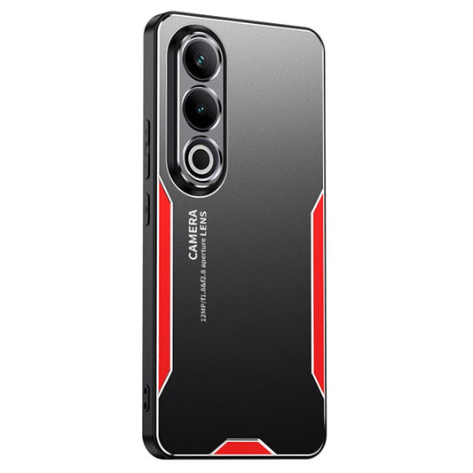 For OnePlus Ace 3V 5G Case Aluminum Alloy+TPU+PC Shockproof Hybrid Phone Shell - Red