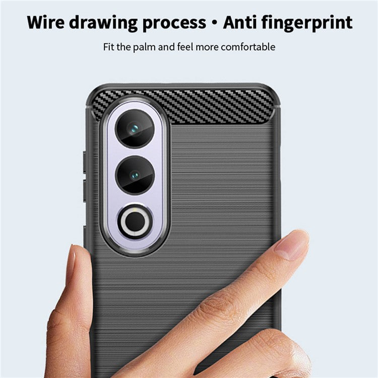 MOFI JK TPU Series-1 Phone Case for OnePlus Ace 3V 5G Carbon Fiber Texture TPU Cover - Black