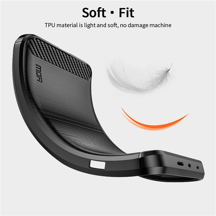MOFI JK TPU Series-1 Phone Case for OnePlus Ace 3V 5G Carbon Fiber Texture TPU Cover - Red