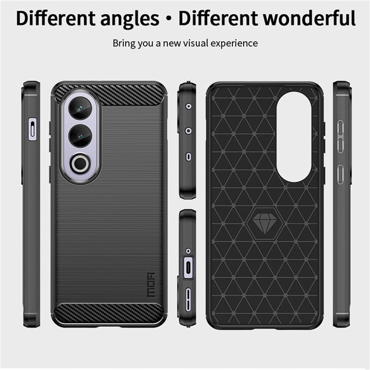 MOFI JK TPU Series-1 Phone Case for OnePlus Ace 3V 5G Carbon Fiber Texture TPU Cover - Blue