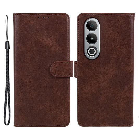 For OnePlus Nord CE4 5G Cover Calf Texture Cell Phone Case with Magnetic Clasp - Brown