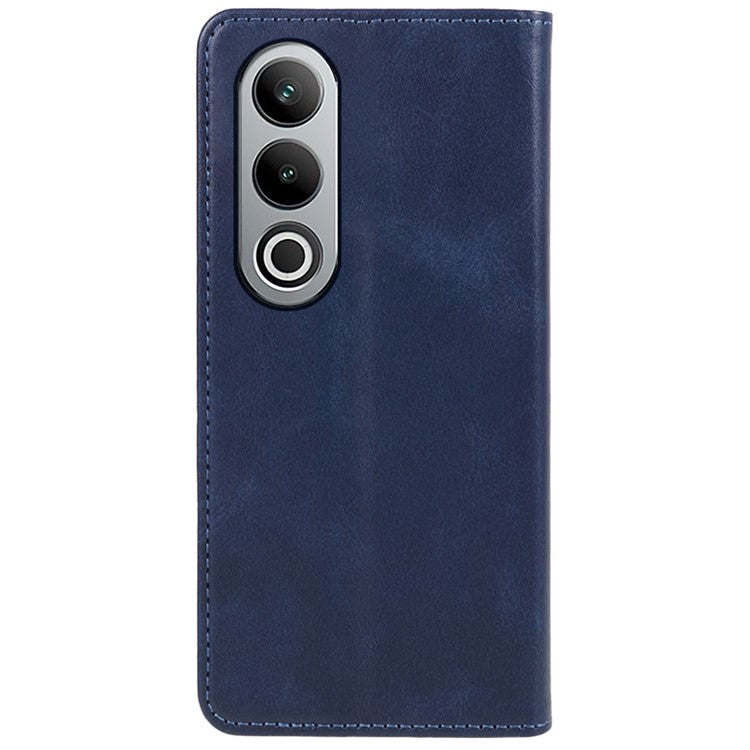 For OnePlus Nord CE4 5G Case PU Leather Wallet Cover Calf Texture Phone Shell with Magnetic Clasp - Blue