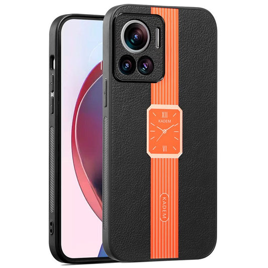KADEM For Motorola Moto X30 Pro 5G / Edge 30 Ultra 5G Watch Pattern Case Phone Electroplating Shell - Orange