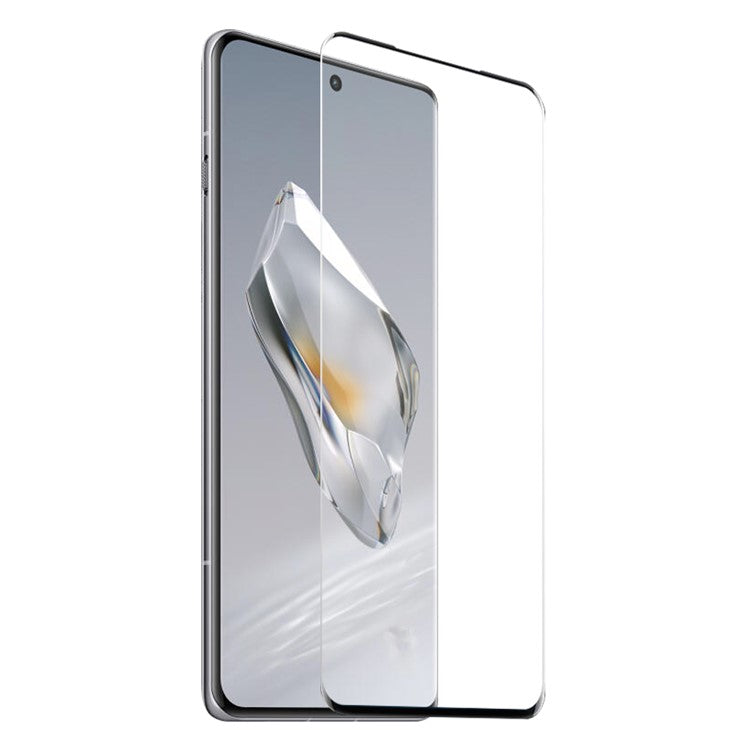 NORTHJO For OnePlus 12 5G Case Bump Proof TPU Phone Cover with 3D Curved Tempered Glass Film - Transparent