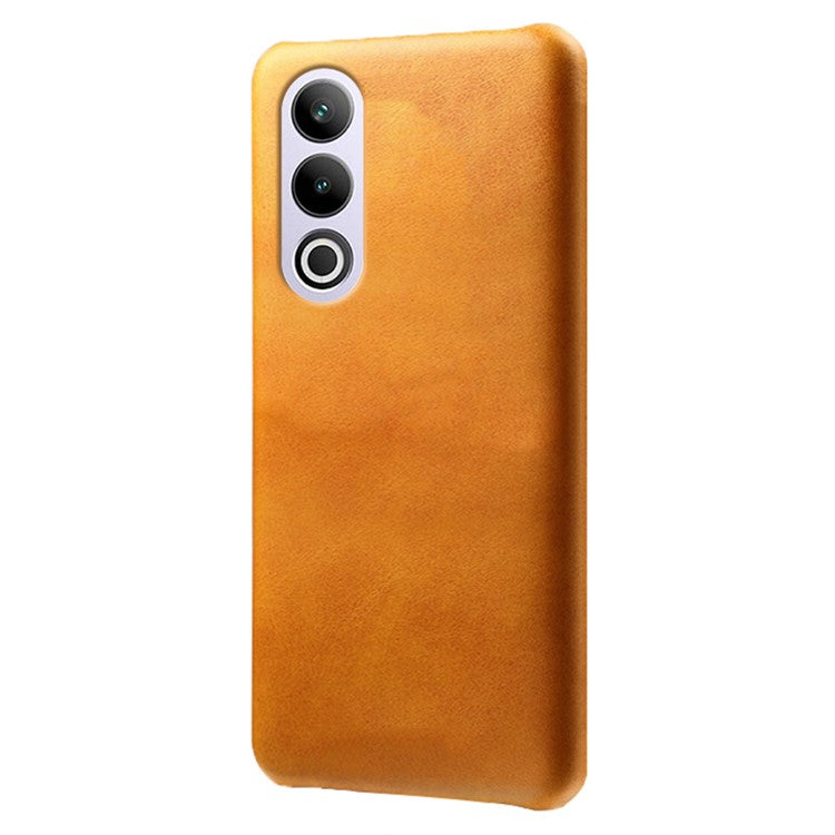 For OnePlus Ace 3V 5G Cases Leather Coated PC Calf Texture Cell Phone Cover - Orange