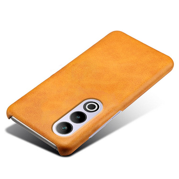 For OnePlus Ace 3V 5G Cases Leather Coated PC Calf Texture Cell Phone Cover - Orange